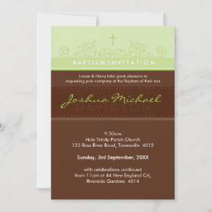 STYLISH BAPTISM INVITATIONS :: élégant 1P