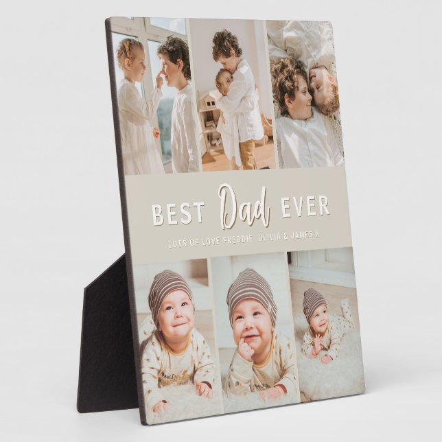 Stylish Best Dad Ever 6 Photo  Fotoplatte (Seite)