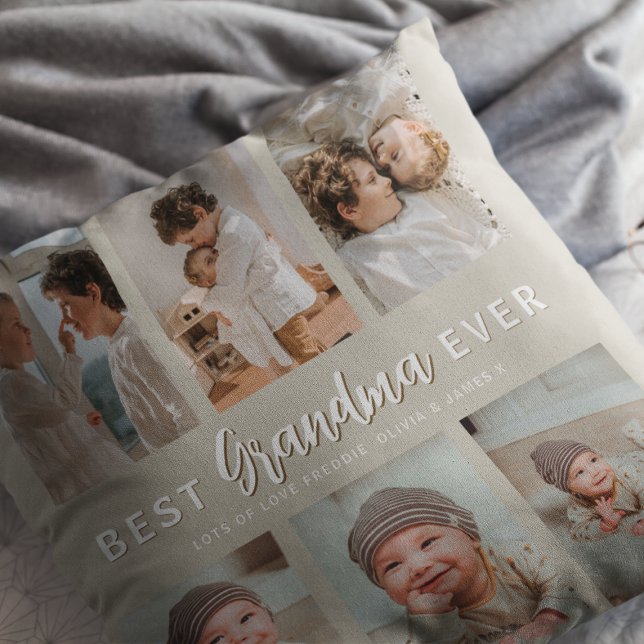 Stylish Best Grandma Ever 6 Photo  Kissen (Von Creator hochgeladen)