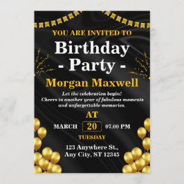 Stylish Birthday Party Card - CUSTOMIZABLE CARD Einladung