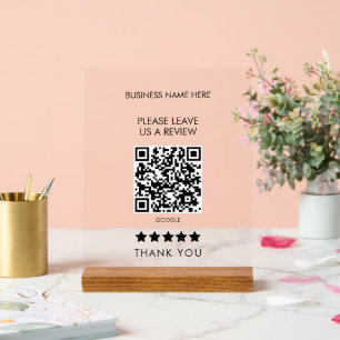 Stylish Bitte Verlass uns einen QR-Code zur Überpr Acrylschild