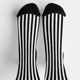 Stylish Black and White Stripe Decorative Socks Socken
