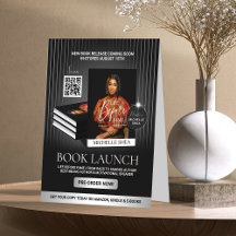 Stylish Black & Silver Author Book Launch Release