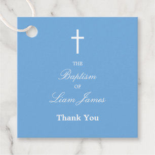 Stylish Blue Baptisk Vielen Dank für Ihre Unterstü Geschenkanhänger