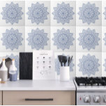 Stylish Blue Geometric pattern Ceramic Tile Fliese<br><div class="desc">This Stylish Blue Geometric pattern Ceramic Tile is perfect for a modern new old traditional interior design or backsplash. The tile features a Flower pattern style pattern in stylish fresh blue and white colour, perfect for any space. Use it as an accent piece in your kitchen, bathroom or living room....</div>