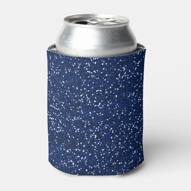 Stylish Blue Glitzer Dosenkühler (Kanne Vorderseite)