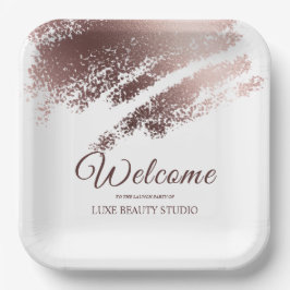 Stylish Bronze Business Event Party Welcome Pappteller