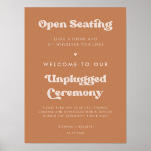 Stylish Brown Open Sitting Unplugged Zeremonie Poster