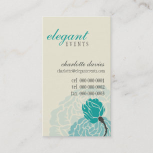 STYLISH BUSINESS CARD Rose Jade Creme Visitenkarte