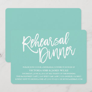 Stylish Calligraphy Rehearer Dîner Invitation