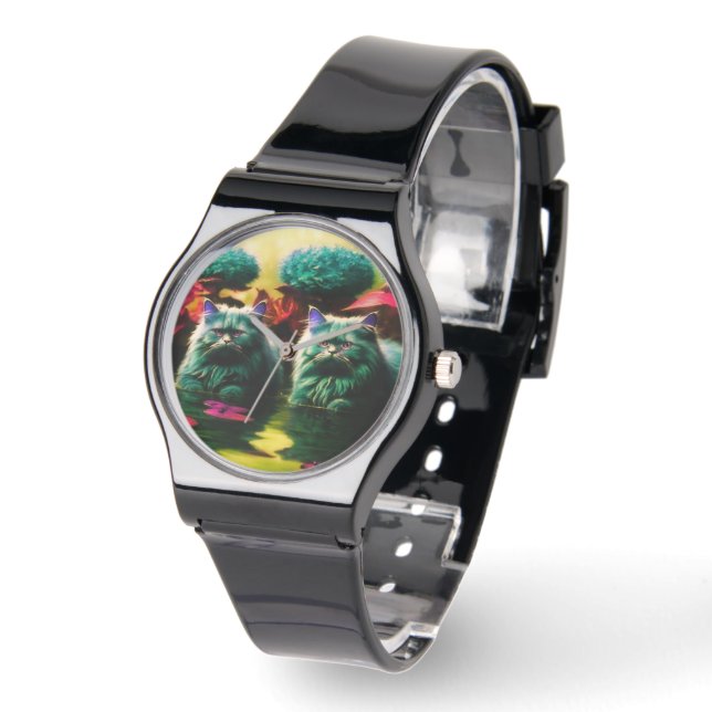 Stylish cat watch for cat lovers armbanduhr (Winkel)