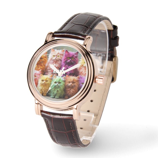 Stylish  cat watch for cat lovers.  armbanduhr (Winkel)