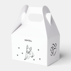 Stylish Chihuahua: Personalisierte Kunstlinie Geschenkschachtel
