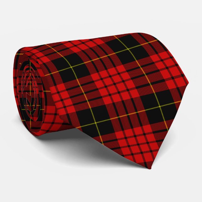 Stylish Clan MacQueen Tartan Krawatte (Gerollt)