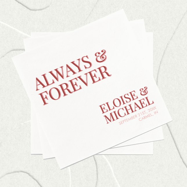 Stylish Contemporary Pink and Red Wedding Serviette (Stylish Contemporary Pink and Red Wedding Napkins)