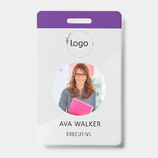 Stylish Custom Company Employee Photo Badge Ausweis
