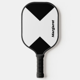 Stylish Custom Named Classic White with Black Pickleball Schläger