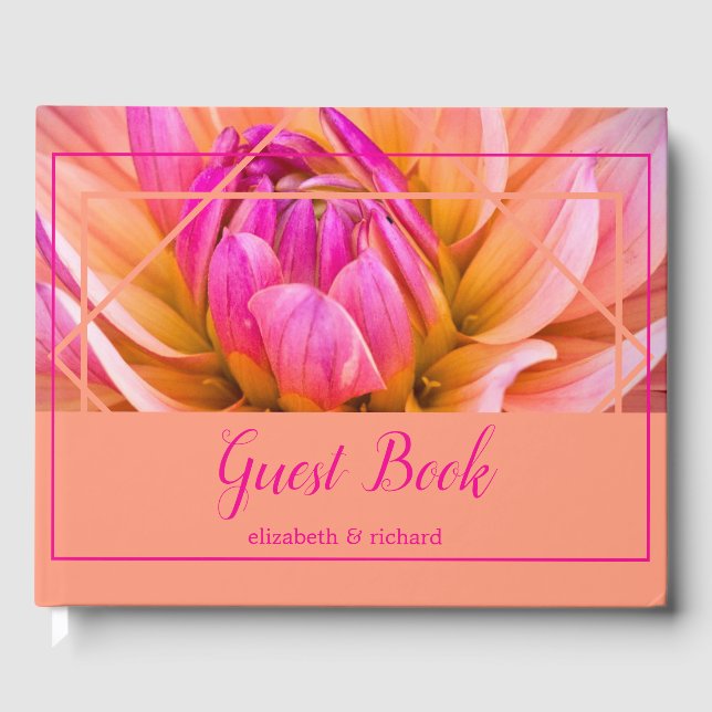 Stylish Dahlia Gästebuch (Vorderseite)