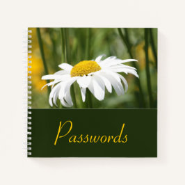 Stylish Daisy Adorned Spiral Notizbuch