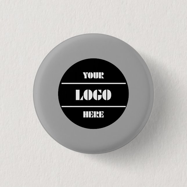 Stylish Dark Gray Customizable Round Pinback  Button (Vorderseite)