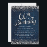 Stylish Denim & Diamonds 60. Geburtstagsparty Einladung<br><div class="desc">Machen Sie es zu einem besonderen 60. Geburtstag mit diesen stilvollen denim & diamonds Geburtstagsparty Einladungen mit den Worten "60. Geburtstag" in einer trendigen Schrift mit kleinen Konfetti-Edelsteinen oben und unten auf einem Denim-Hintergrund. Design von The Gepunktet Olive™.</div>