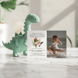 Stylish Dinosaur | Einladung zur Geburtstagspartei