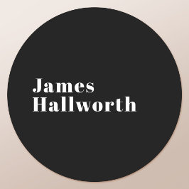 Stylish Editable Retro Modern Name (oder anderer T Runder Aufkleber