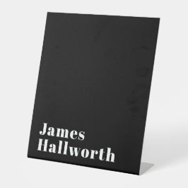 Stylish Editable Retro Modern Name (oder anderer T Sockelschild