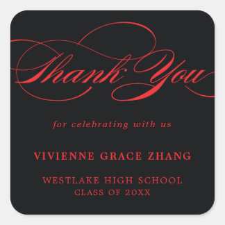 STYLISH ELEGANT SCRIPT DANK IHNEN STICKER