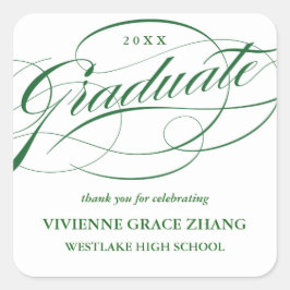 STYLISH ELEGANT SCRIPT GRADUATE DANK IHNEN STICKER