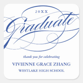 STYLISH ELEGANT SCRIPT GRADUATE DANK IHNEN STICKER