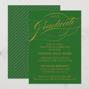 STYLISH ELEGANT SCRIPT GRADUATE PARTY EINLADUNG
