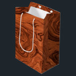 Stylish Faux Walnut Wood Pattern Mittlere Geschenktüte<br><div class="desc">For a sophisticated,  natural look,  this walnut faux wood design is ideal for father's day,  birthdays and bachelor parties.</div>