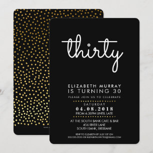 STYLISH fête de 30e anniversaire TRENTE INVITATION
