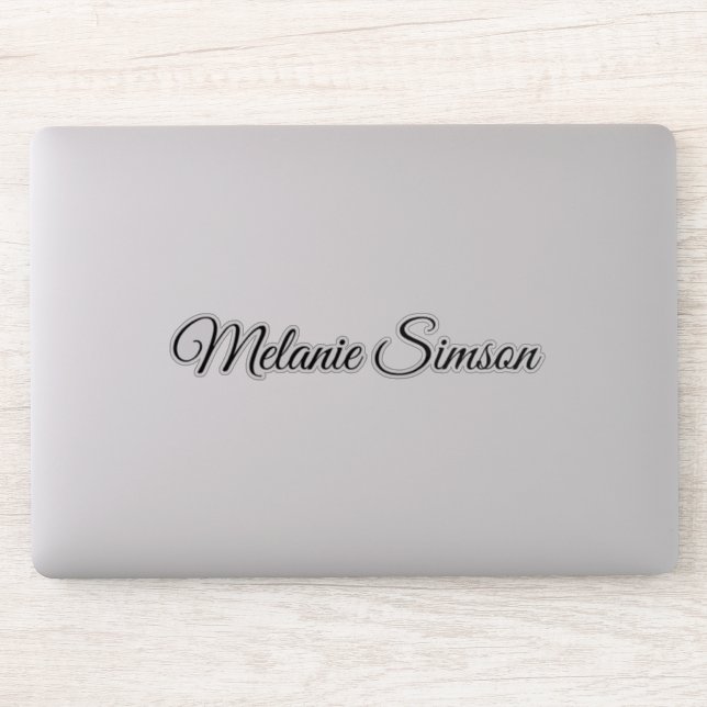 Stylish gehört zu Name Script Handwriting Laptop Aufkleber (Computer)