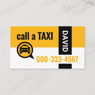 Stylish Gelber Taxi-Farbtreiber Visitenkarte