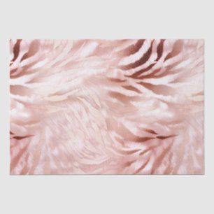 Stylish Girly Pink Rose Gold Zebra Glam Glitz Seidenpapier