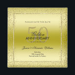 Stylish Gold Confetti 50. Magnet<br><div class="desc">Custom 50th Wedding Anniversary save the date magnets for paples fiftieth Anniversary events. All text, font and text color is fully customizable to meet your requirements, if you would like help to customize your product or would like matching products, please contact me through my store and i will very happy...</div>