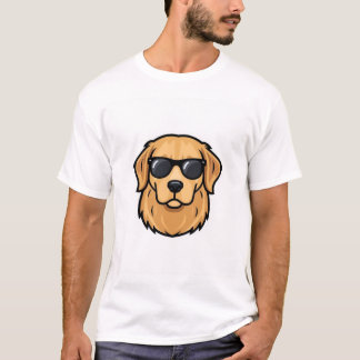 Stylish Golden Retriever Sunglasses Mascot - Moder T-Shirt
