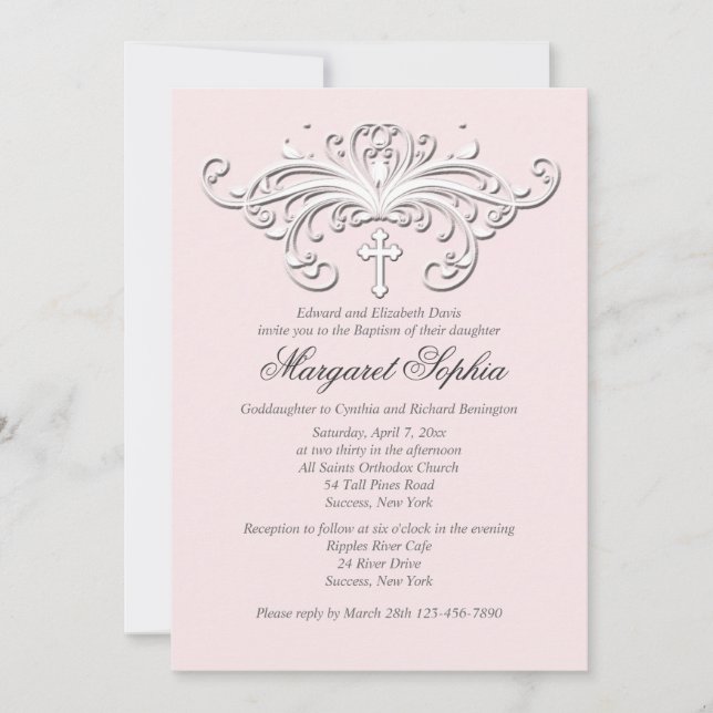 Stylish Grace Occasion religieuse Invitation (Devant)