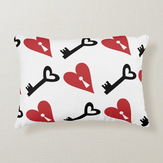 Stylish graphic seamless pattern with hearts and k dekokissen (Vorderseite)