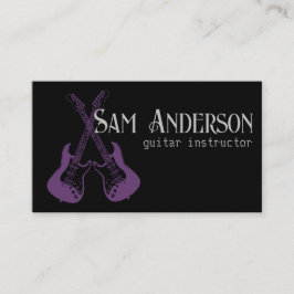 Stylish Guitar Telefonnummerkarte