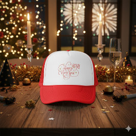 Stylish Happy New Year 20YY Personalized Truckerkappe