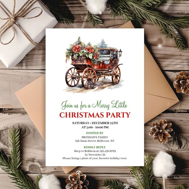 Stylish holiday scene watercolor invitation einladung (Stylish holiday scene watercolor invitation)