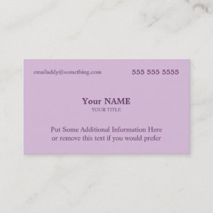 Stylish Lavender Visitenkarte
