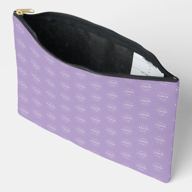 Stylish Logo Print Organizer Pale Purple Zubehörtasche (Offen)