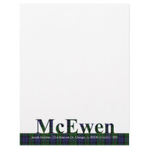 Stylish MacEwen Kariert Letterhead Stationery
