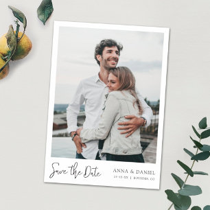 Stylish Magnetic Save the Dates with Modern Script Magneteinladung