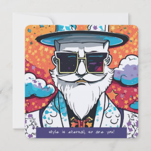Stylish Man Postcard Einladung