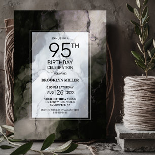 Stylish Marble 95. Geburtstagsparty Einladung